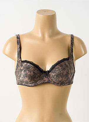 Soutien-gorge effet matière satinée haut soutien-gorge emboitant marron ANTIGEL femme