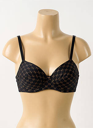 Soutien-gorge effet matière satinée haut soutien-gorge emboitant noir ANTIGEL femme