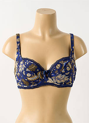 Soutien-gorge effet matière satinée haut soutien-gorge emboitant bleu ANTIGEL femme