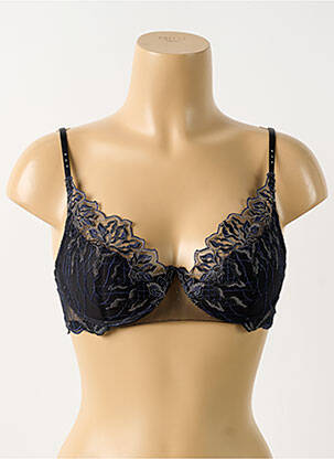Soutien-gorge effet matière satinée haut soutien-gorge moulé noir LISE CHARMEL femme