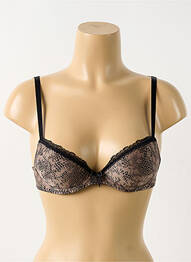 Soutien-gorge effet matière satinée haut soutien-gorge push-up marron ANTIGEL femme
