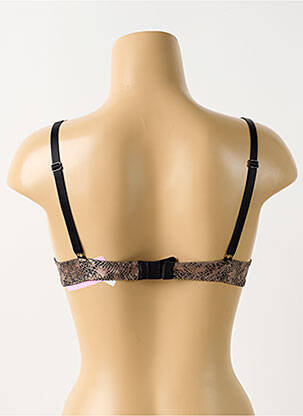 Soutien-gorge effet matière satinée haut soutien-gorge push-up marron ANTIGEL femme