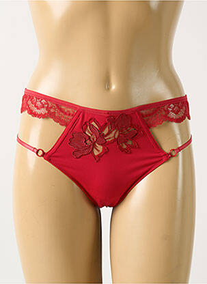 Tanga tissage satiné rouge LISE CHARMEL femme