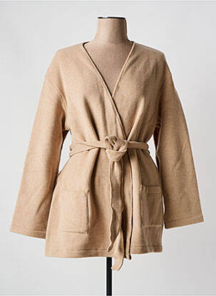 Robe de chambre col v marron CALIDA femme
