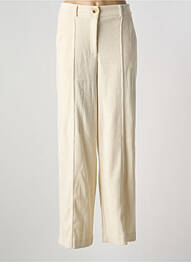 Pantalon droit stretch taille normale beige ICHI femme