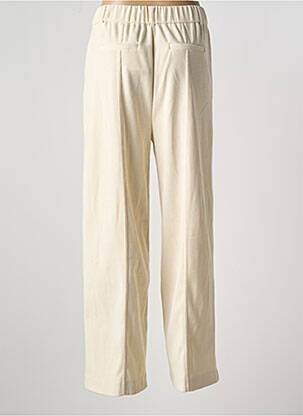 Pantalon droit stretch taille normale beige ICHI femme