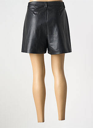 Short tissage simili-cuir taille haute noir DEELUXE femme