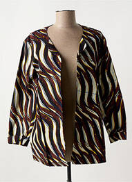 Veste casual coupe droite marron OCTAVIE & LEONIE femme