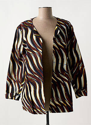Veste casual coupe droite marron OCTAVIE & LEONIE femme