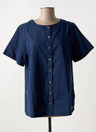Chemisier manches courtes manches courtes bleu GRIFFON femme