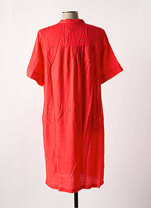 Robe mi-longue manches courtes manches courtes rouge CISO femme