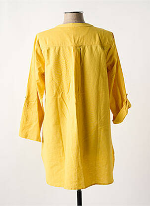 Chemisier coupe droite manches longues jaune CISO femme