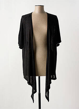 Gilet manches courtes maille fine noir ZHENZI femme