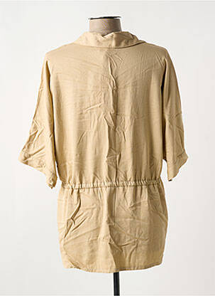 Tunique manches courtes manches courtes beige ZHENZI femme