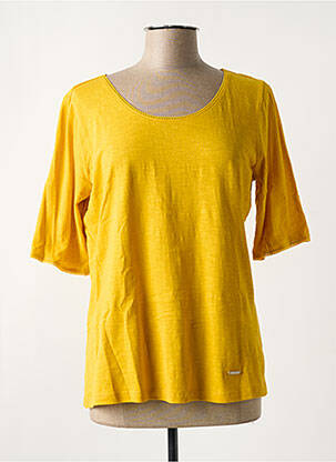 T-shirt coupe cintrée manches courtes jaune AGATHE & LOUISE femme