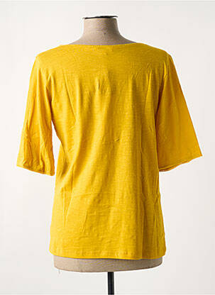 T-shirt coupe cintrée manches courtes jaune AGATHE & LOUISE femme