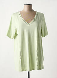 T-shirt coupe droite manches courtes vert YESTA femme