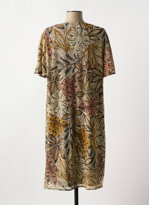 Robe mi-longue beige GRIFFON pour femme