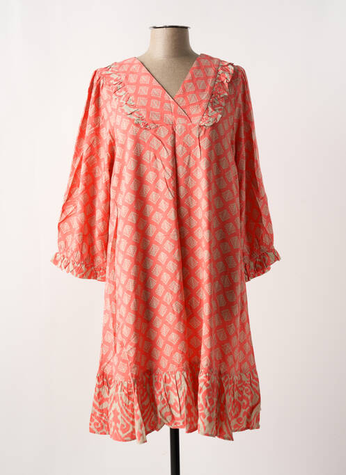 Robe mi-longue orange ZHENZI pour femme