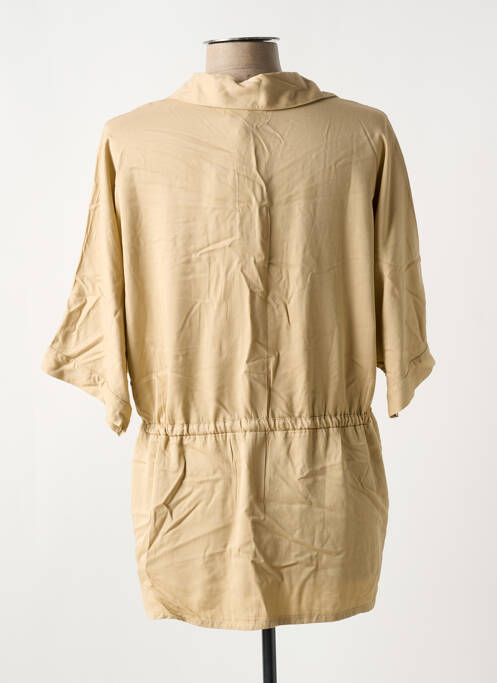 Tunique manches courtes beige ZHENZI pour femme