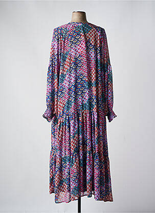 Robe longue manches longues manches longues bleu OCTAVIE & LEONIE femme