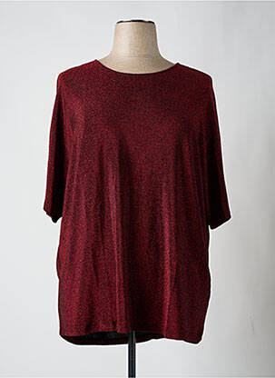 Top stretch manches courtes rouge CISO femme