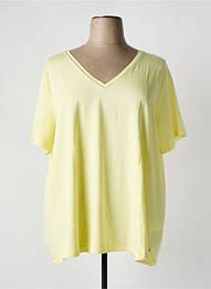 T-shirt coupe droite manches courtes jaune YESTA femme