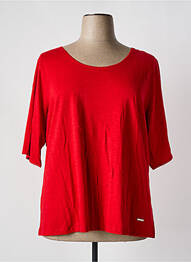 T-shirt stretch manches 3/4 rouge AGATHE & LOUISE femme