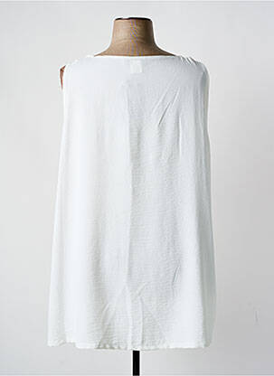 Top tissage crêpe sans manche beige AN II VITO femme