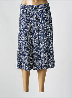 Jupe mi-longue bleu GRIFFON pour femme