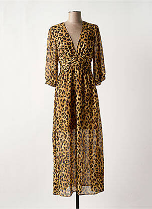 Robe longue manches longues manches longues marron MUSY MUSE femme