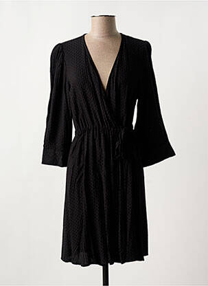 Robe mi-longue manches longues manches longues noir VILA femme