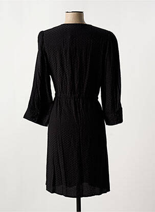 Robe mi-longue manches longues manches longues noir VILA femme