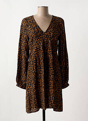 Robe courte manches longues manches longues marron VILA femme