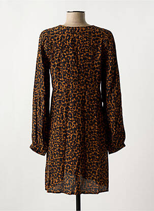 Robe courte manches longues manches longues marron VILA femme