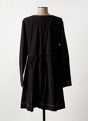 Robe courte coupe évasée manches longues noir ICHI femme