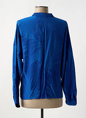 Chemisier coupe droite manches longues bleu VILA femme