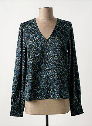 Blouse imprimé fantaisie manches longues bleu VILA femme
