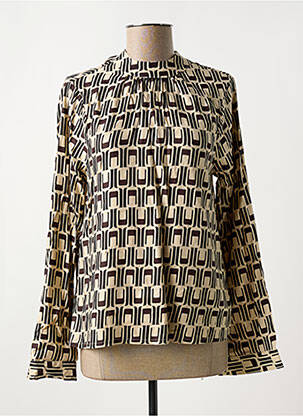 Blouse tissage popeline manches longues beige DEELUXE femme