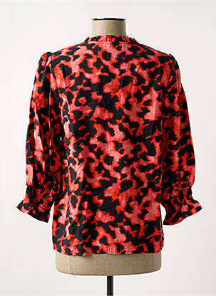 Blouse tissage popeline manches 3/4 rouge B.YOUNG femme