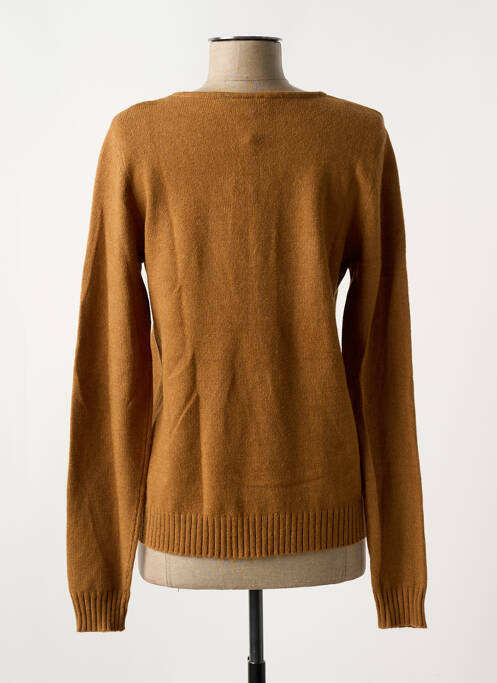 Pull coupe cintrée manches longues marron VILA femme