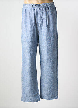 Pantalon large coupe droite bleu KNOWLEDGE COTTON APPAREL homme