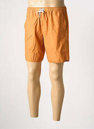 Short de bain imprimé fantaisie orange KNOWLEDGE COTTON APPAREL homme