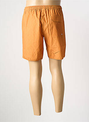 Short de bain imprimé fantaisie orange KNOWLEDGE COTTON APPAREL homme
