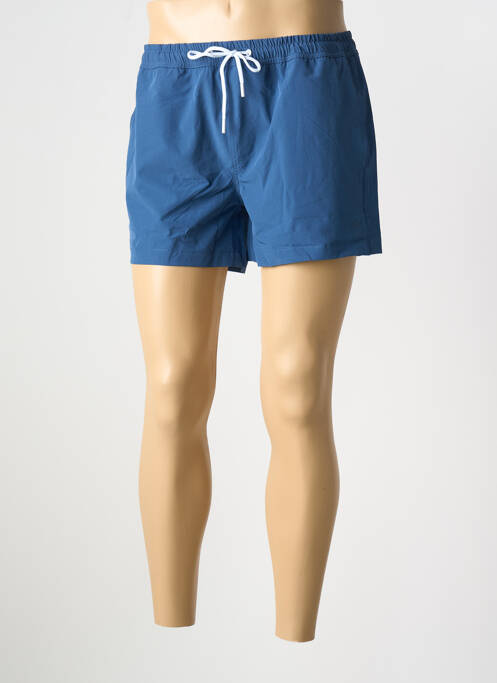Short de bain bleu KNOWLEDGE COTTON APPAREL pour homme