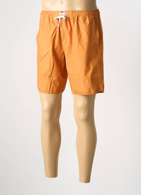 Short de bain orange KNOWLEDGE COTTON APPAREL pour homme