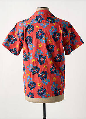 Chemise manches courtes coupe droite rouge NUDIE JEANS CO homme