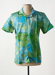 Chemise manches courtes coupe cintrée vert JAGVI homme