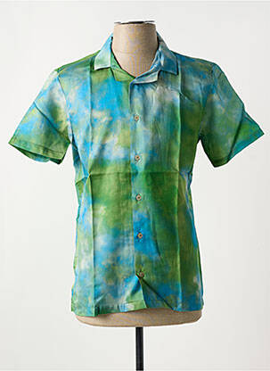 Chemise manches courtes coupe cintrée vert JAGVI homme