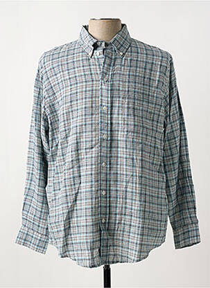 Chemise manches longues coupe droite bleu LIVID homme